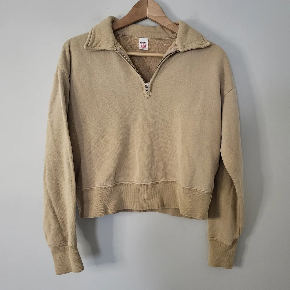 Re/Done x Hanes Classic 70s Half Zip - Picture 4 of 9